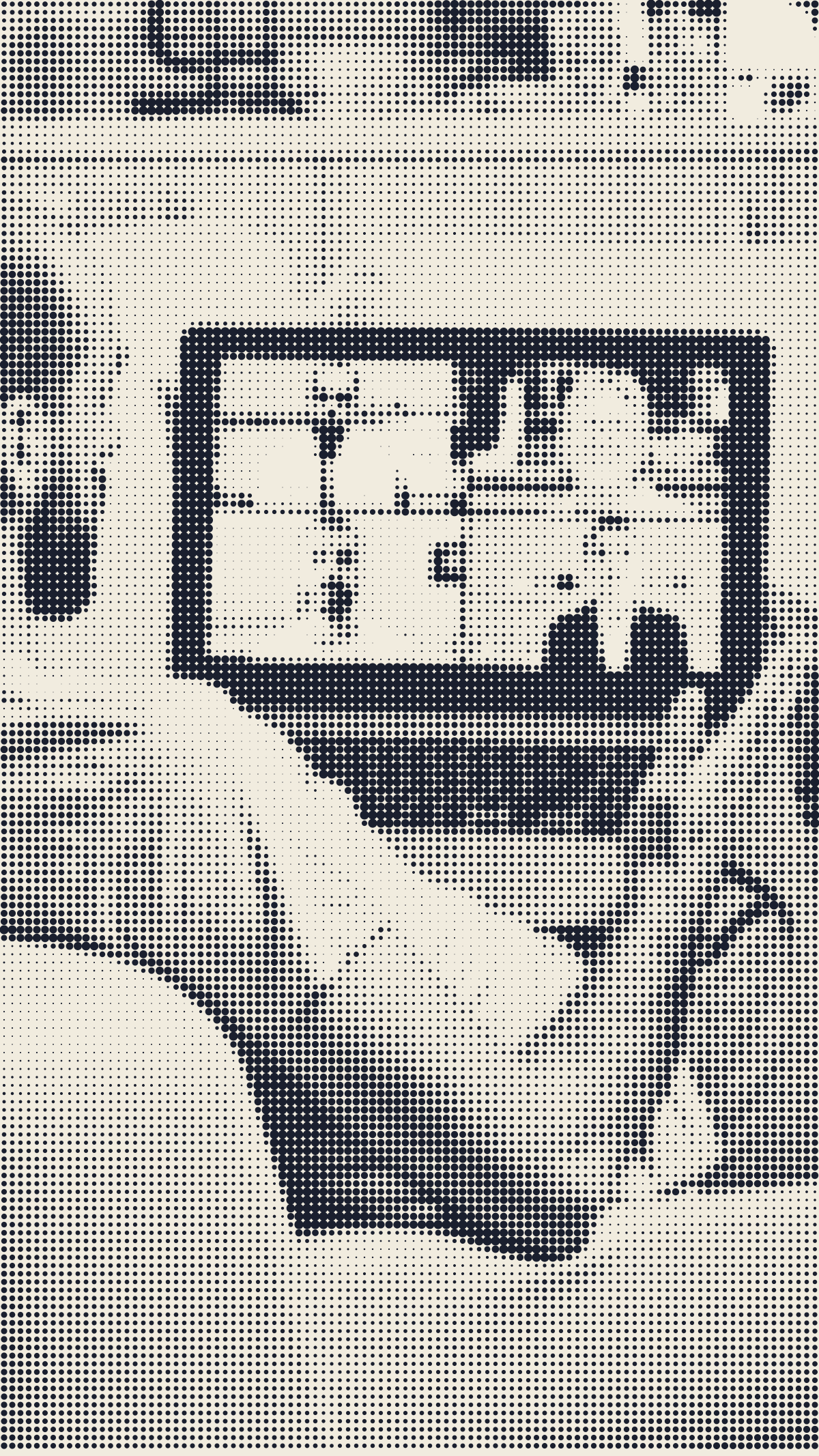A man on a sofa, laptop in his lap, mid-gesture on a video call with four participants visible on the screen.